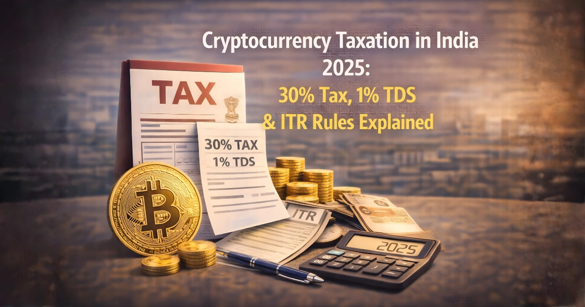 Cryptocurrency Taxation in India 2025: 30% Tax, 1% TDS & ITR Rules Explained