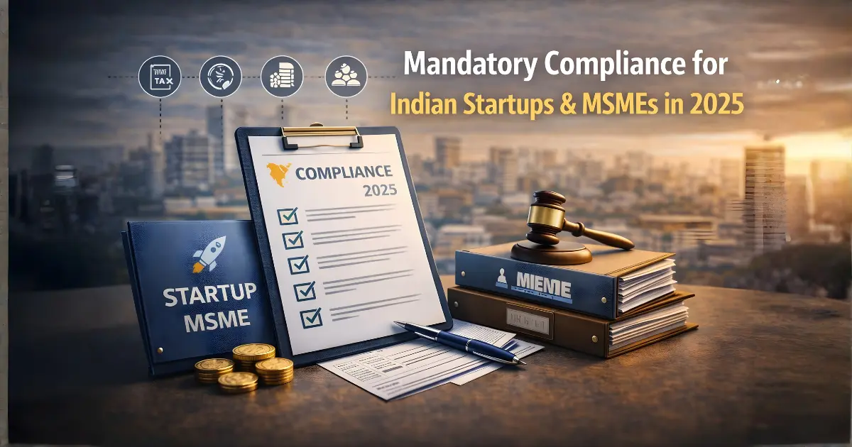 Mandatory Compliance for Indian Startups & MSMEs in 2025