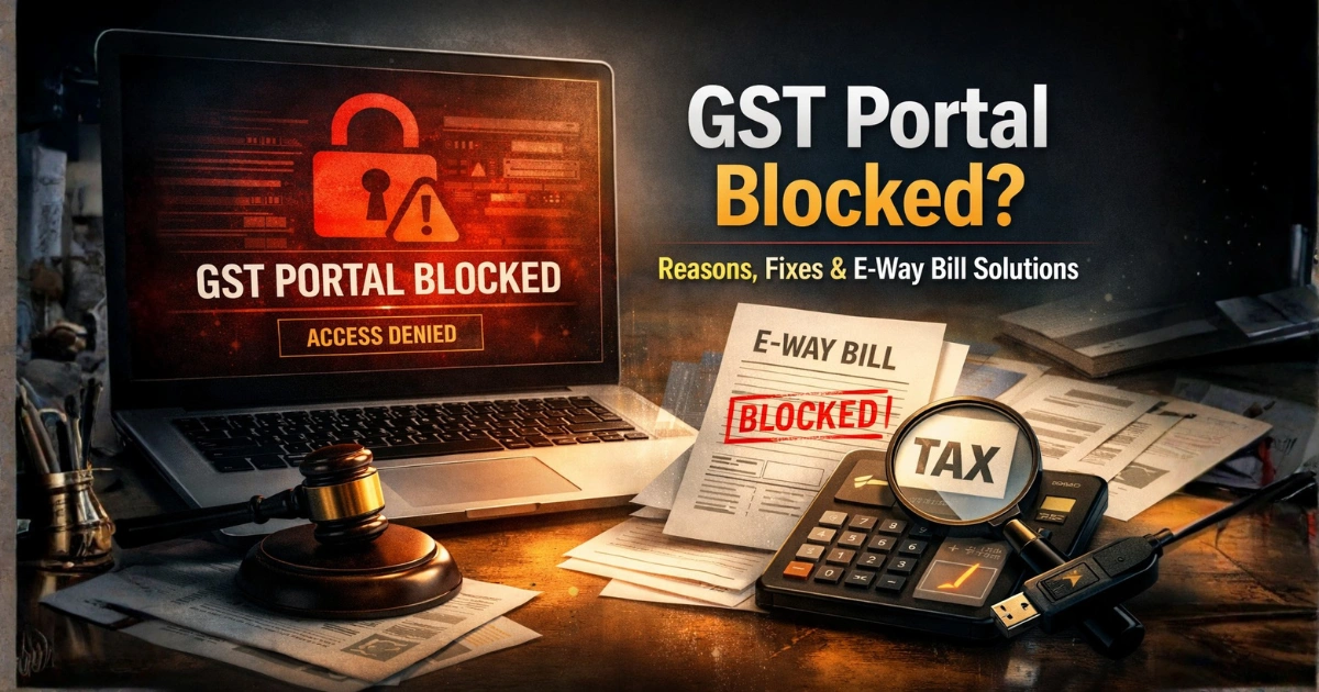 GST Portal Blocked? Reasons, Fixes & E-Way Bill Solutions