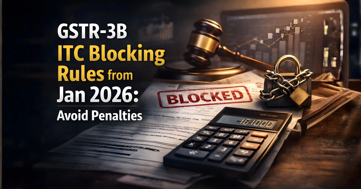 GSTR-3B ITC Blocking Rules from Jan 2026: Avoid Penalties