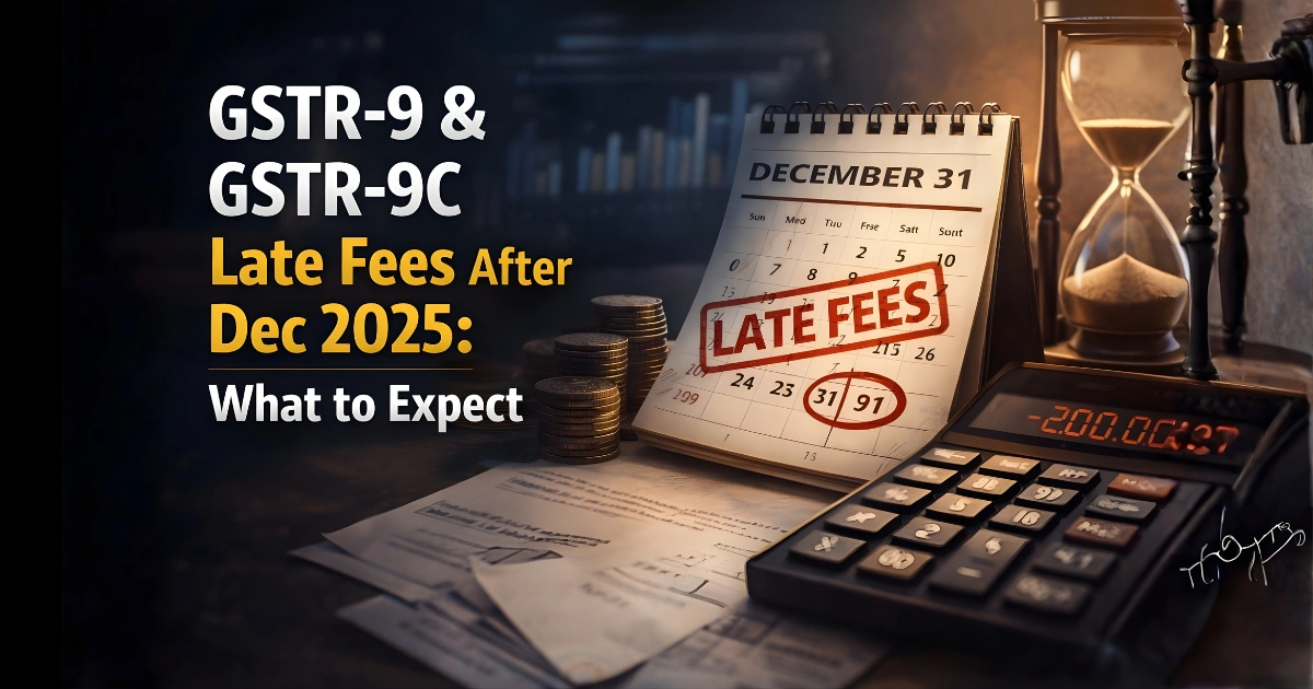 GSTR-9 & GSTR-9C Late Fees After Dec 2025: What to Expect