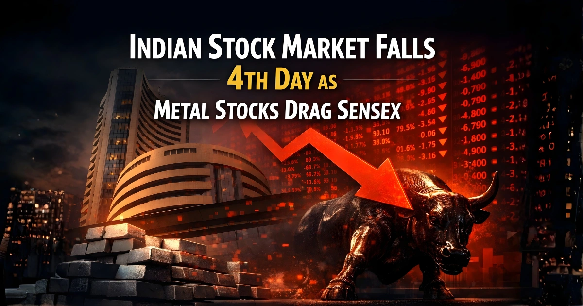 Indian Stock Market Falls 4th Day as Metal Stocks Drag Sensex