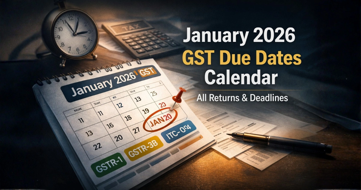 January 2026 GST Due Dates Calendar: All Returns & Deadlines