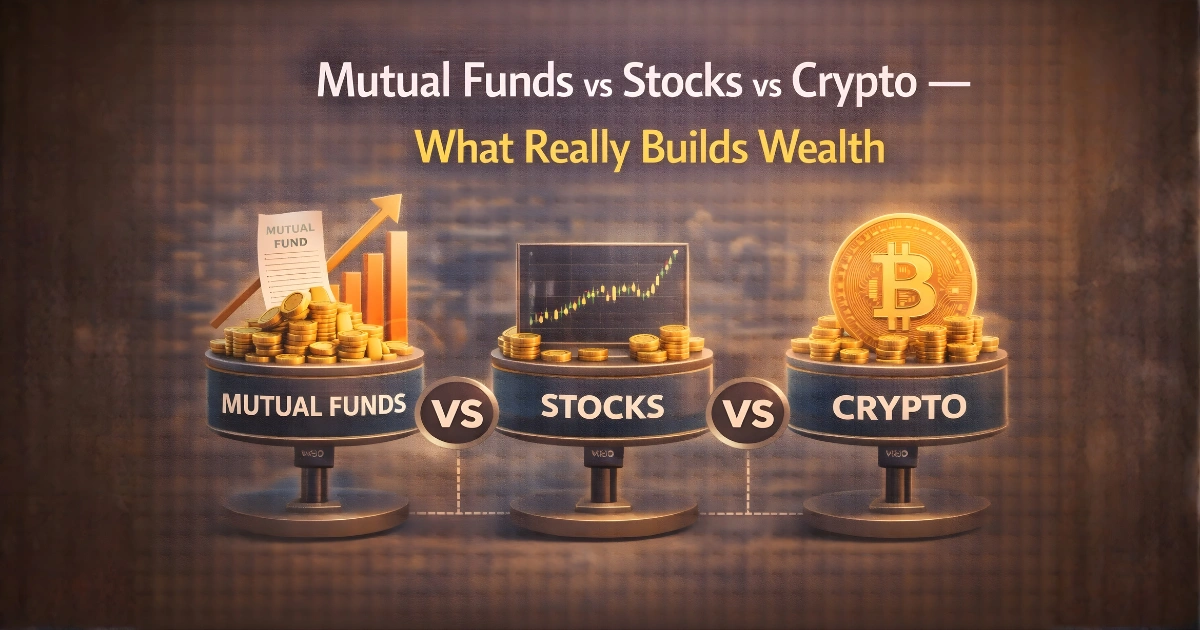 Mutual Funds vs Stocks vs Crypto — What Really Builds Wealth