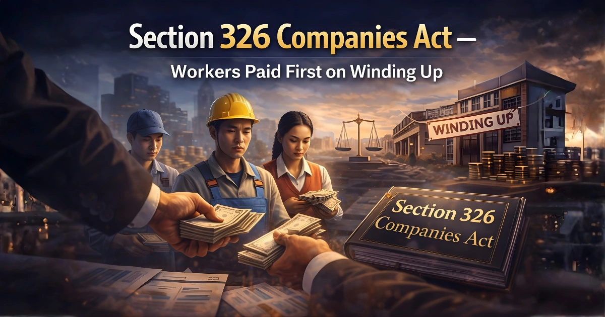 Section 326 Companies Act — Workers Paid First on Winding Up