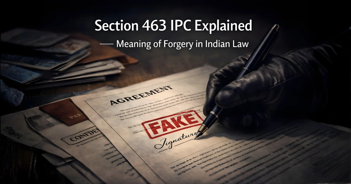 Section 463 IPC Explained — Meaning of Forgery in Indian Law